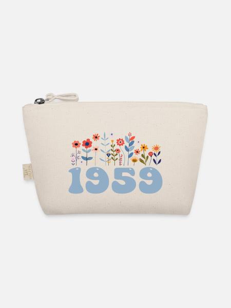 1959 Floral Pattern 1959 Floral Theme Flowers 1959 - Organic Pouch - nature - Front