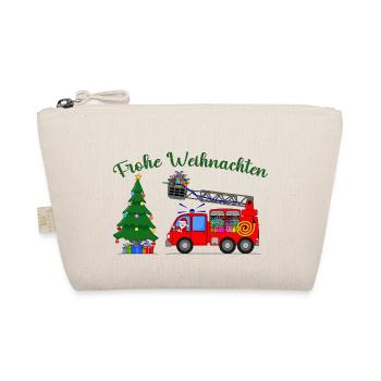 camion de pompiers Joyeux Noël Père Noël - Trousse biologique - nature - Devant