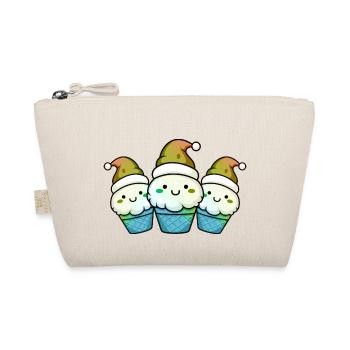 Cream Christmas Comic - Organic Pouch - nature - Front