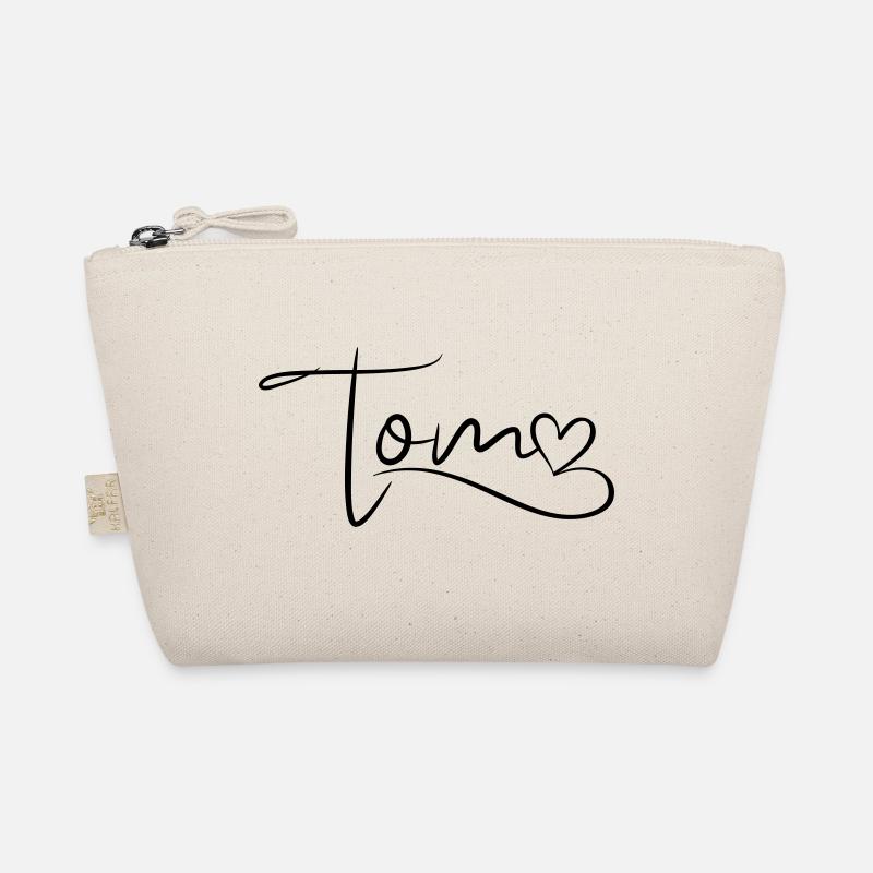 Tom Last Name First Name Heart Decor Organic Pouch