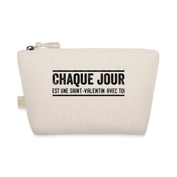 Every day is a Valentine's Day with you - Organic Pouch - nature - Front