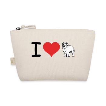 I love Golden Retriever - Pet Design - Organic Pouch - nature - Front