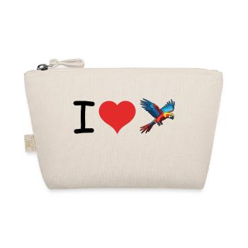 I love Parrot Bird Quote - Pet Design - Organic Pouch - nature - Front