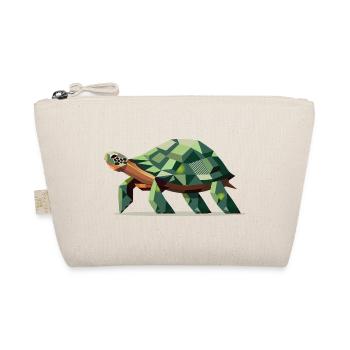 Stylized turtle in polygonal design - Organic Pouch - nature - Front