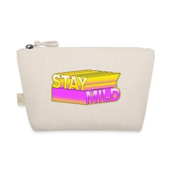 Stay Mild – Neon 3D Retro Look - Organic Pouch - nature - Front