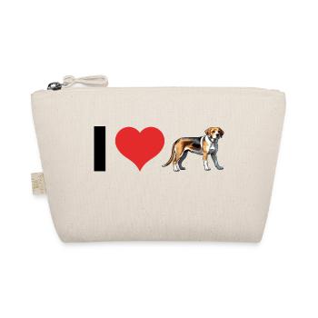 I love Beagles - Pet Design - Organic Pouch - nature - Front