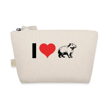I love Capybara - Pet Design - Bio-Täschchen - Natur - Vorne