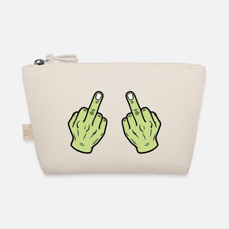 Mittelfinger Hand Frech Bio-Täschchen