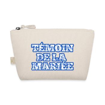 Blue Chinoiserie Bride's Witness - Organic Pouch - nature - Front