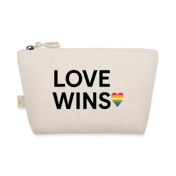 Love Wins Rainbow Heart Design - Organic Pouch - nature - Front