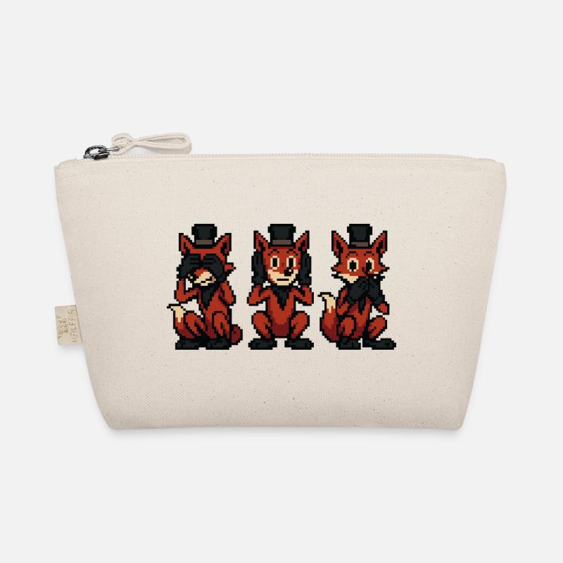 Fuchs im Style der 3 Affen Bio-Täschchen