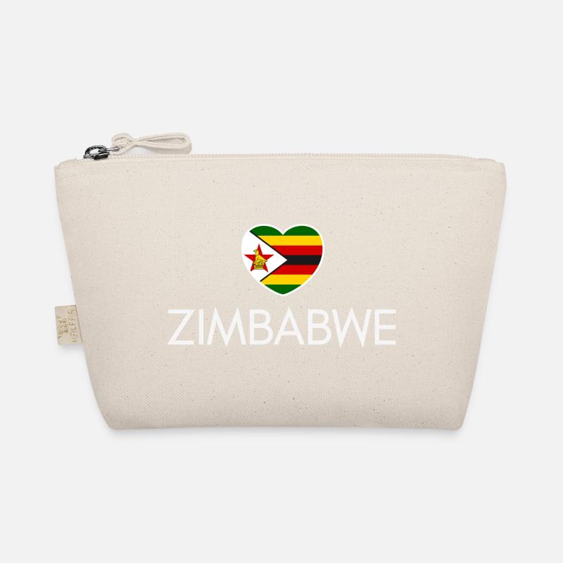 Ich liebe Simbabwe, Herz Simbabwe Bio-Täschchen