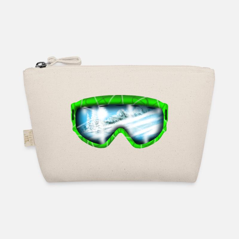 Gletscherblick Neon Goggle Design Bio-Täschchen