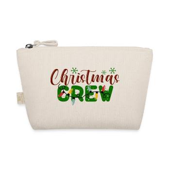 Christmas Crew Holiday Pattern - Organic Pouch - nature - Front