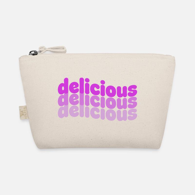 Delicious Typo Gradient Pattern - Organic Pouch - nature