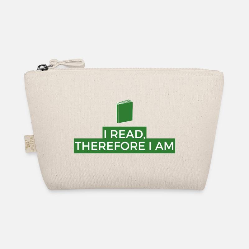 Ich lese, also bin ich Buchphilosophie - Bio-Täschchen - Natur