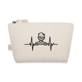 Zombie Heartbeat – Horror ECG - Organic Pouch - nature - Front