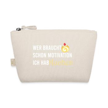 Wer_braucht_schon_Motivation_Ich_hab_Kuchen_- - Organic Pouch - nature - Front