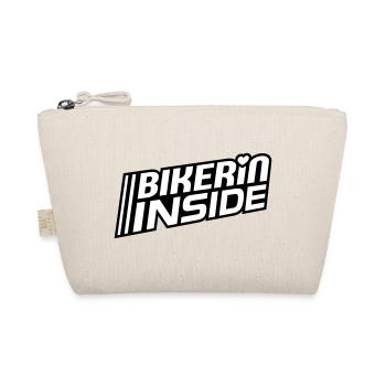Bikerin inside lettering (colors can be changed) - Organic Pouch - nature - Front