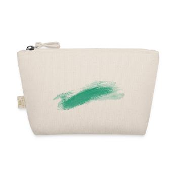 Green Brush Breeze Abstract Motif - Organic Pouch - nature - Front