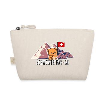 Swiss mountains, er, bears! cute Swiss bear - Organic Pouch - nature - Front