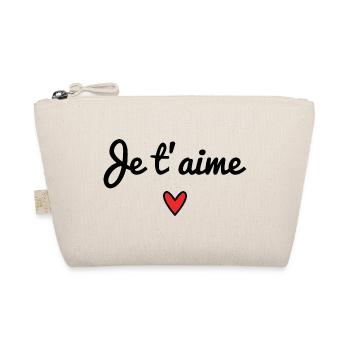 ICH LIEBE DICH. VALENTINSTAG. HERZ. ICH LIEBE DICH - Bio-Täschchen - Natur - Vorne
