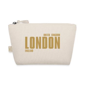 London Gold Lettering - Organic Pouch - nature - Front
