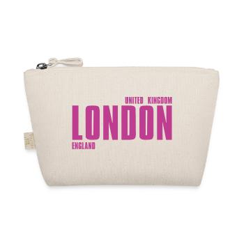 Pink London Typography T-shirt - Bio-Täschchen - Natur - Vorne
