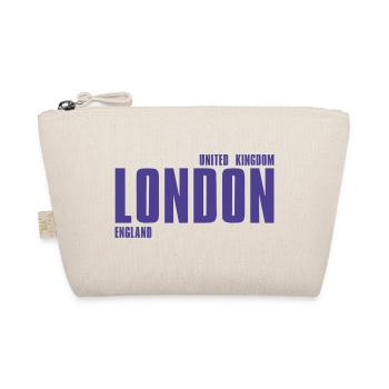 London Bold Typo Purple - Organic Pouch - nature - Front