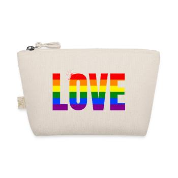 LOVE Rainbow Statement – Bold Equality Message - Organic Pouch - nature - Front