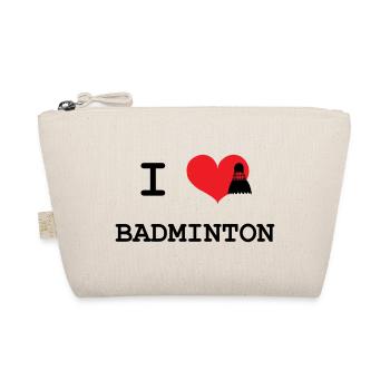 I love badminton - Organic Pouch - nature - Front