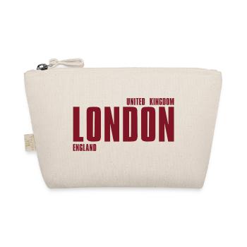 Typographie londonienne en rouge foncé - Trousse biologique - nature - Devant