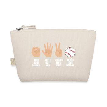 schere stein papier nichts schlägt baseball - Bio-Täschchen - Natur - Vorne
