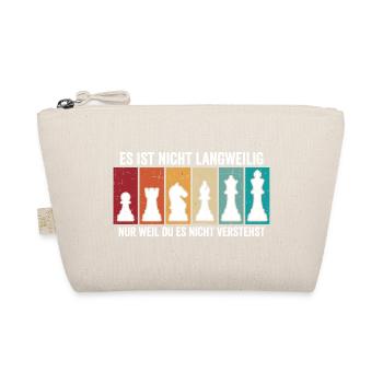 Retro Chess Pieces – Vintage Chess Design - Organic Pouch - nature - Front