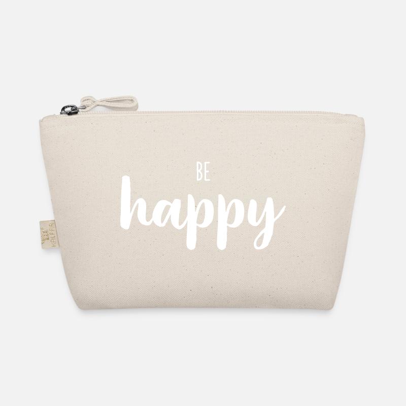Be Happy – Positives Wortdesign Bio-Täschchen