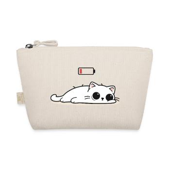 Cat Social Battery Low – No Power Mode - Organic Pouch - nature - Front