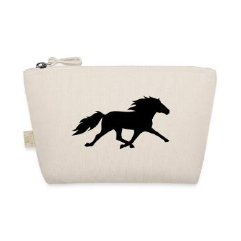Icelandic horse in the race pass - Organic Pouch - nature - Front
