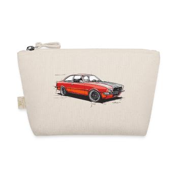 Roter Oldtimer-Coupéwagen - Bio-Täschchen - Natur - Vorne