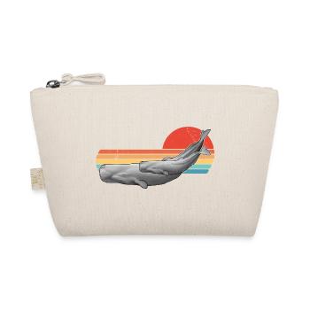 Sperm Whale Retro Sunset - Organic Pouch - nature - Front