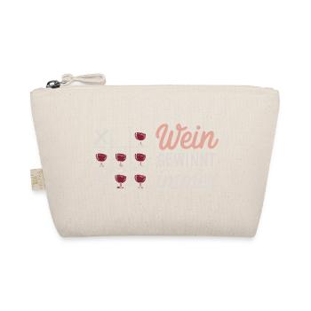 Wine Always Wins Tic Tac Toe Saying For - Organic Pouch - nature - Front
