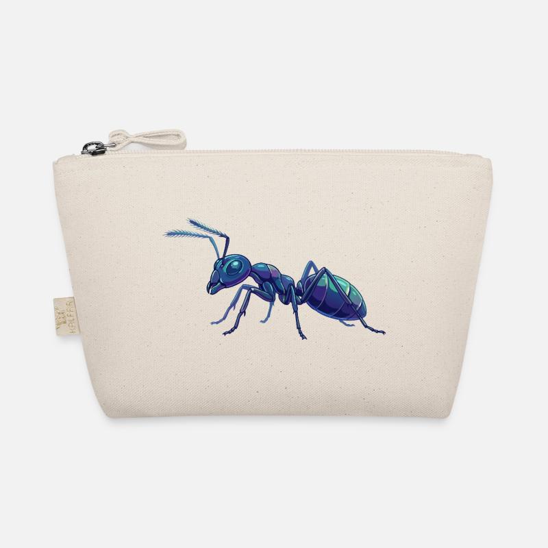 Blue Ant Details Macro Vector Graphic Ants Organic Pouch