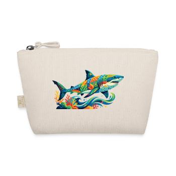 Colorful Underwater Colors Art Mosaic Shark Motif - Organic Pouch - nature - Front