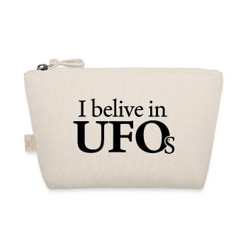 I Believe in UFOs Alien Funny Quote - Organic Pouch - nature - Front