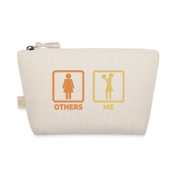 Cheerleading stick figures - Organic Pouch - nature - Front