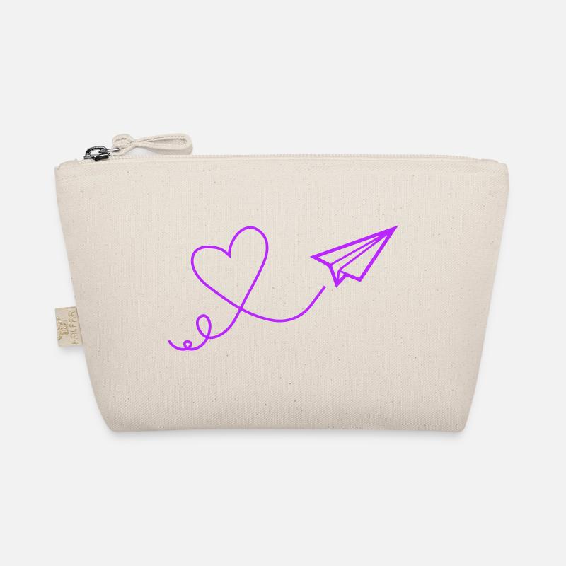 Heart Flight Paper Flight Illustration Organic Pouch