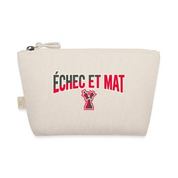 Logo Échec et Mat Rouge Roi Noir en Difficulté - Trousse biologique - nature - Devant