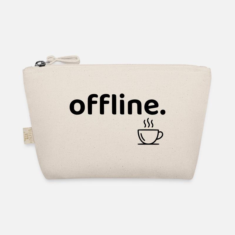 Offline Minimal Coffee Aesthetic Shirt Organic Pouch
