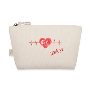 Türkei Herzbeat Flagge - Bio-Täschchen - Natur - Vorne