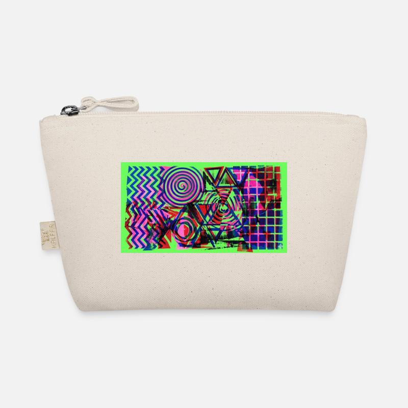 Neon Geometry Chaos Organic Pouch
