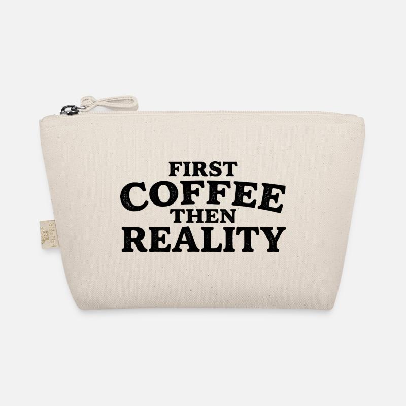 First Coffee Then Reality Coffee Lover Humor Desig Bio-Täschchen
